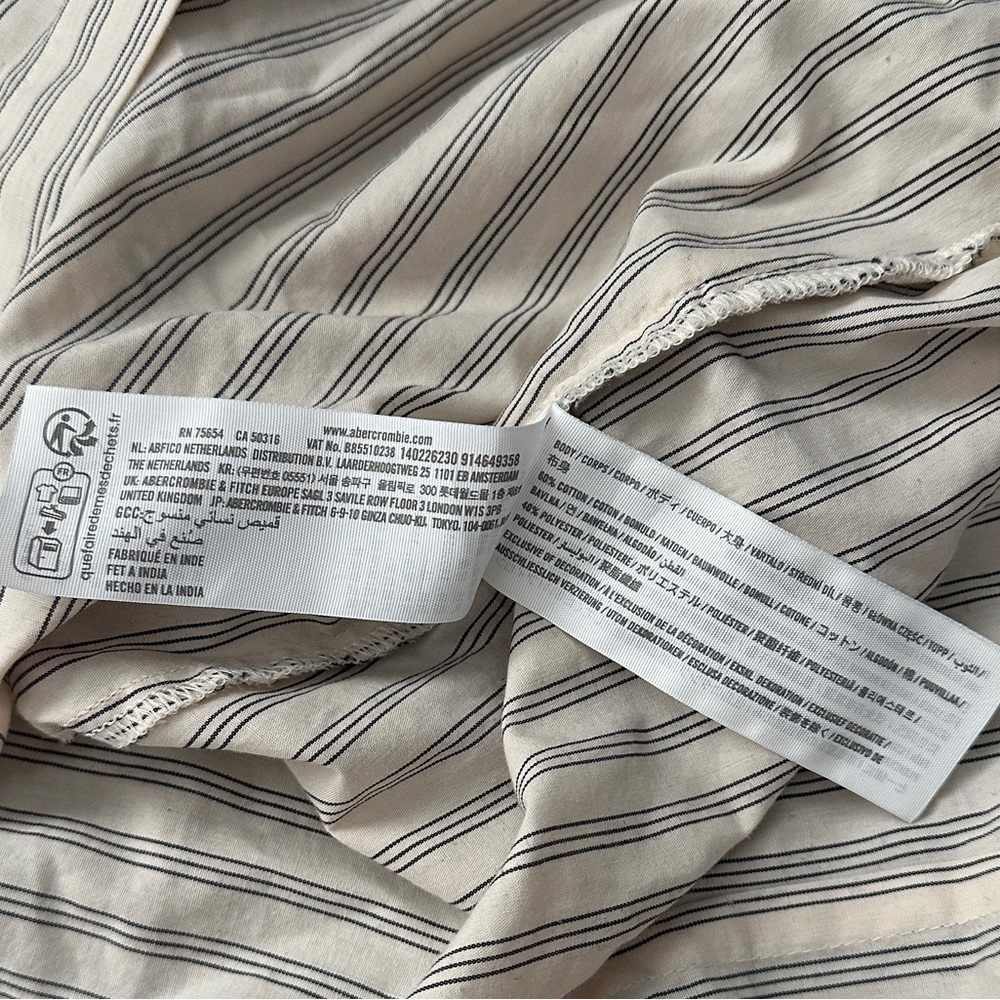 Abercrombie Striped Beige Wrap Blouse - Picture 7 of 9